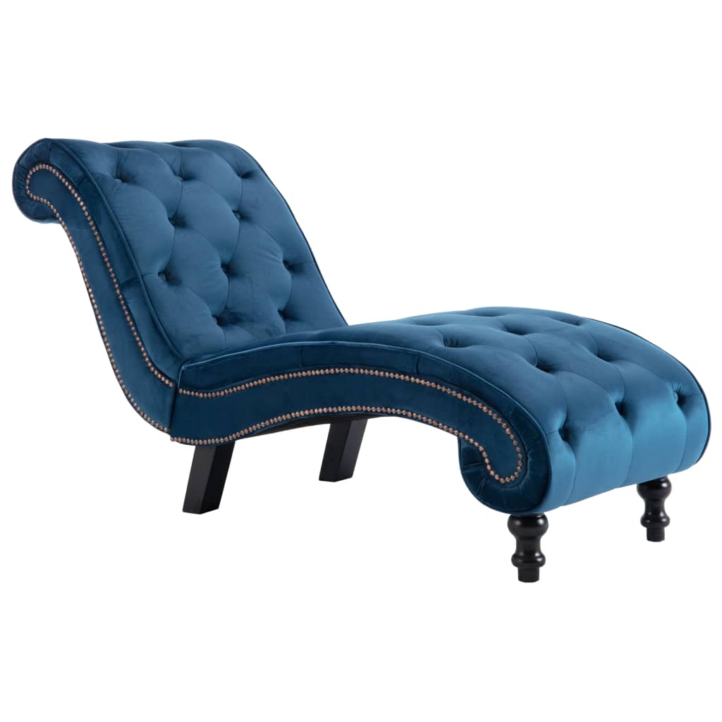 Chaise longue Bleu Velours - XIOS