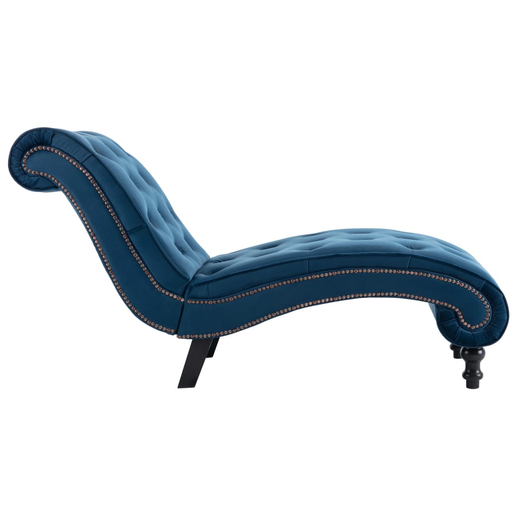 Chaise longue Bleu Velours - XIOS