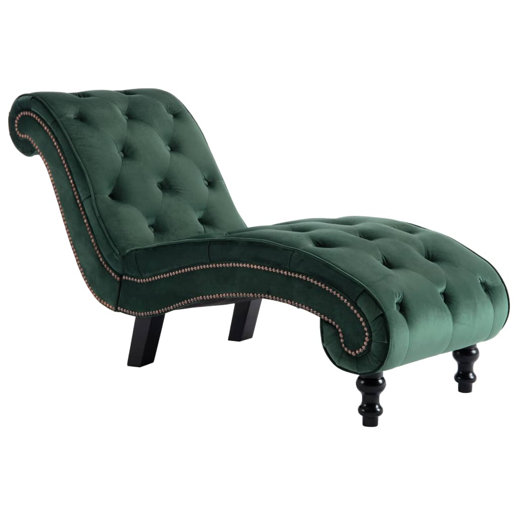 Chaise longue Velours Vert - XIOS