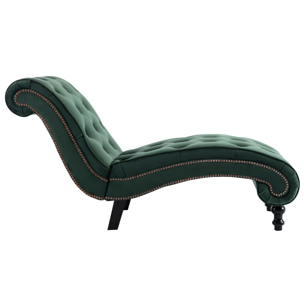 Chaise longue Velours Vert - XIOS