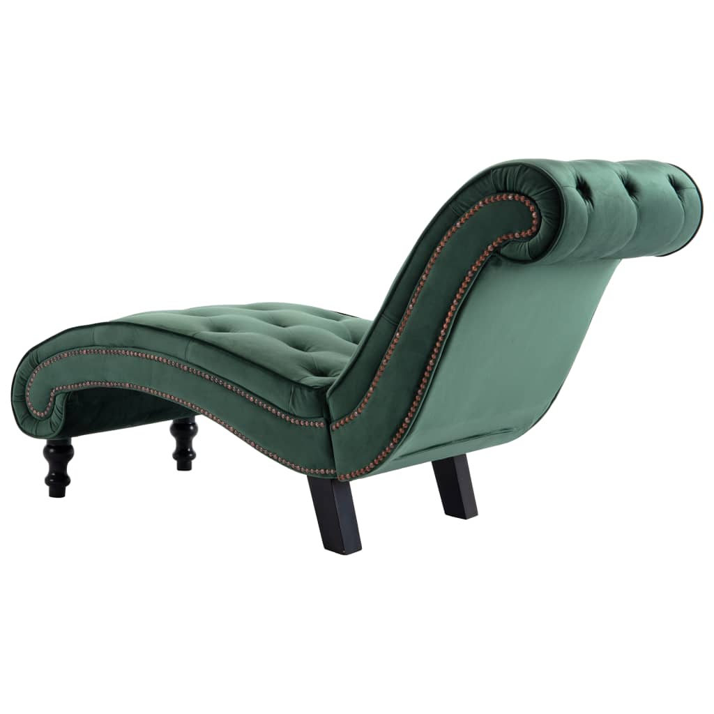 Chaise longue Velours Vert - XIOS