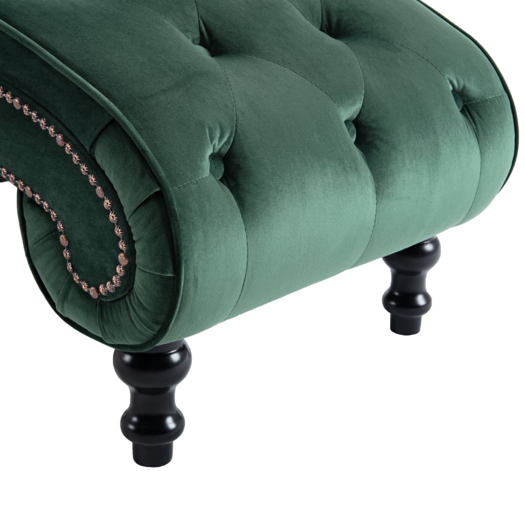 Chaise longue Velours Vert - XIOS