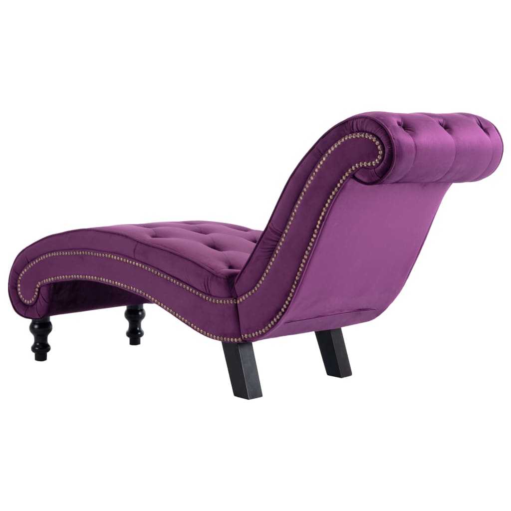 Chaise longue Velours Violet - XIOS