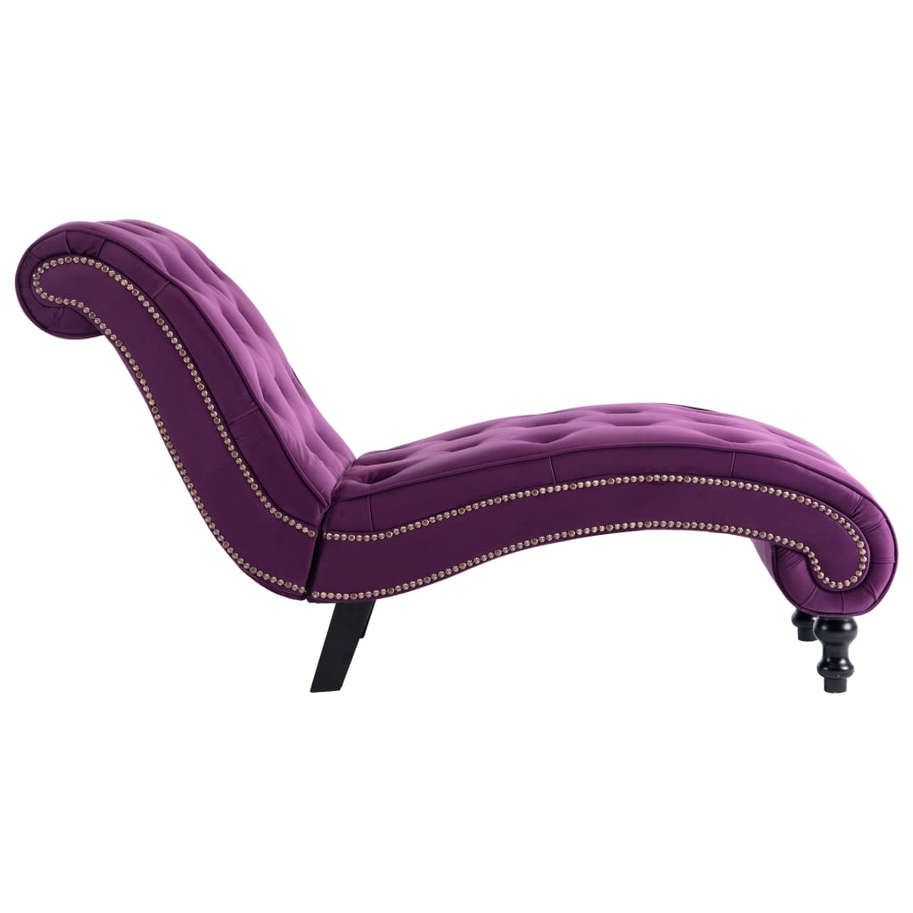 Chaise longue Velours Violet - XIOS