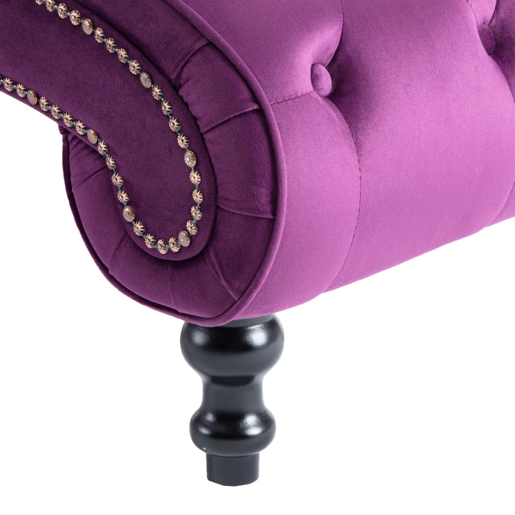 Chaise longue Velours Violet - XIOS
