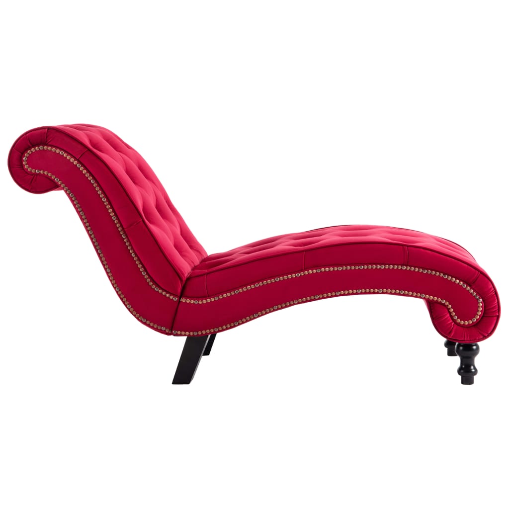 Chaise longue Velours Rouge - XIOS