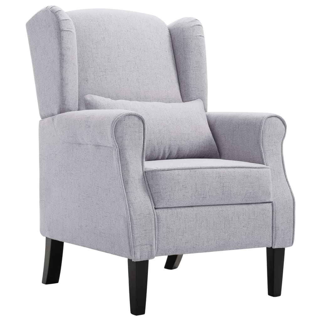 Fauteuil gris clair tissu - XIOS