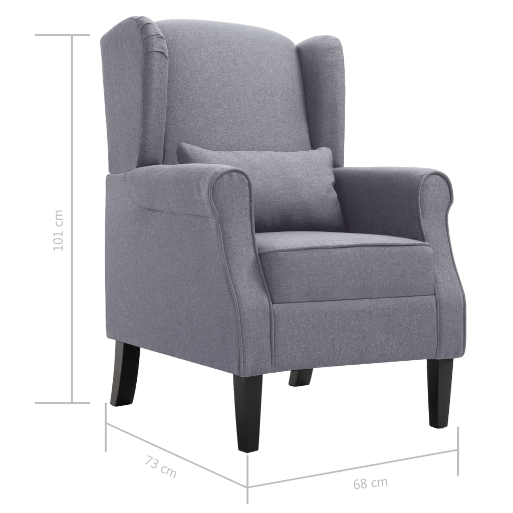 Fauteuil gris foncé tissu XIOS
