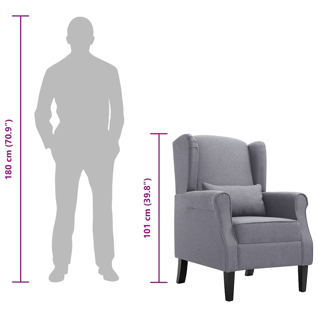 Fauteuil gris foncé tissu - XIOS