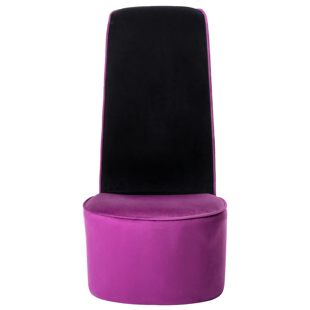 Chaise en forme de chaussure à talon haut Violet Velours - XIOS