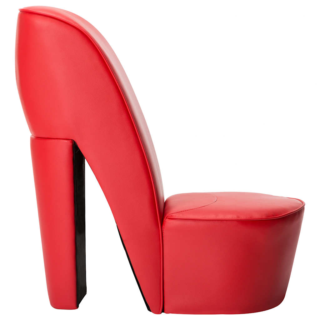 Chaise en forme de chaussure à talon haut Rouge Similicuir - XIOS