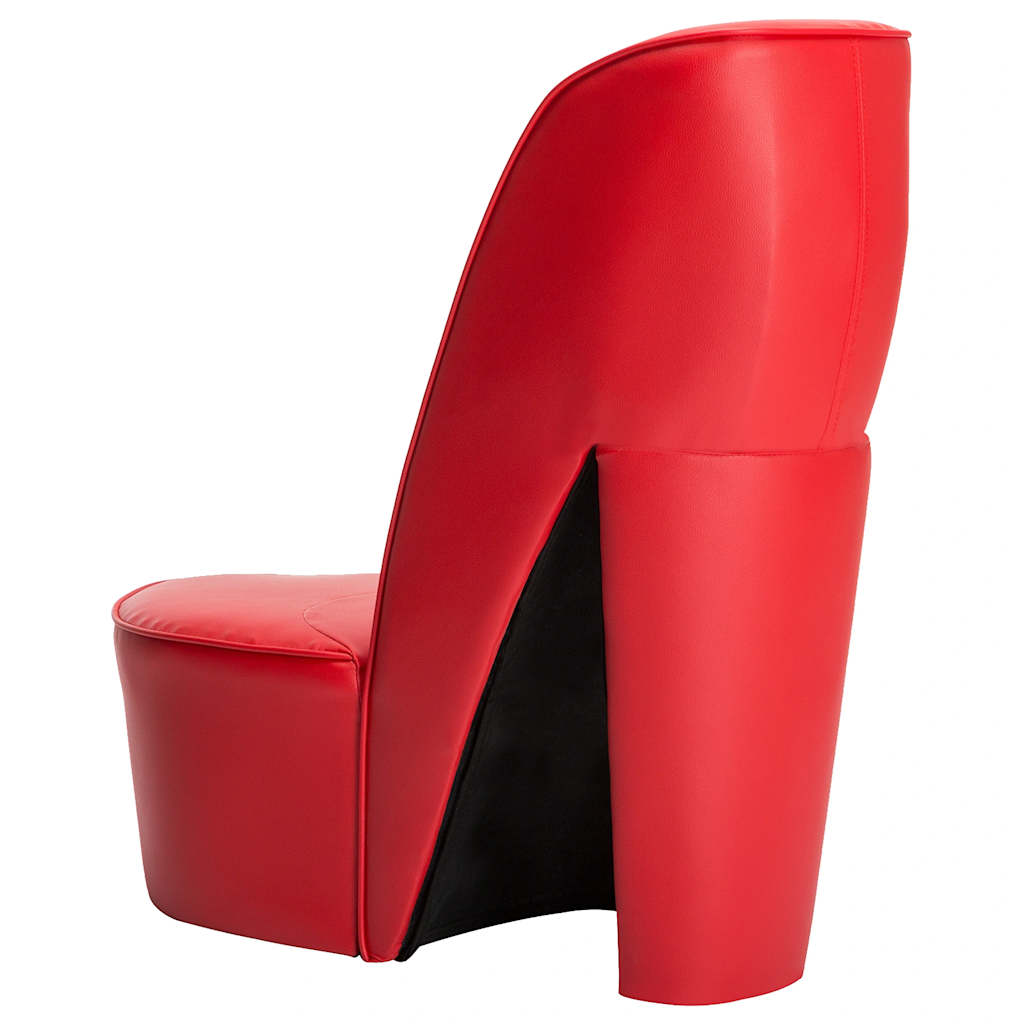 Chaise en forme de chaussure à talon haut Rouge Similicuir - XIOS
