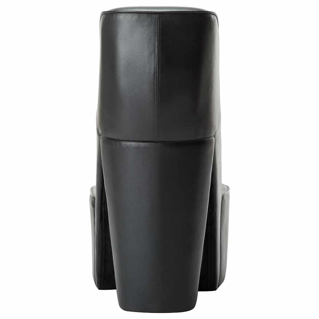 Chaise en forme de chaussure à talon haut noir similicuir - XIOS
