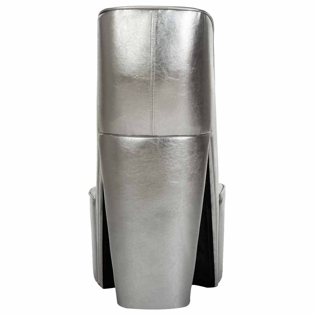 Chaise en forme de chaussure à talon haut argenté similicuir - XIOS