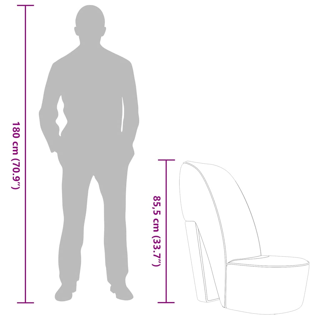 Chaise en forme de chaussure à talon haut Doré Similicuir - XIOS