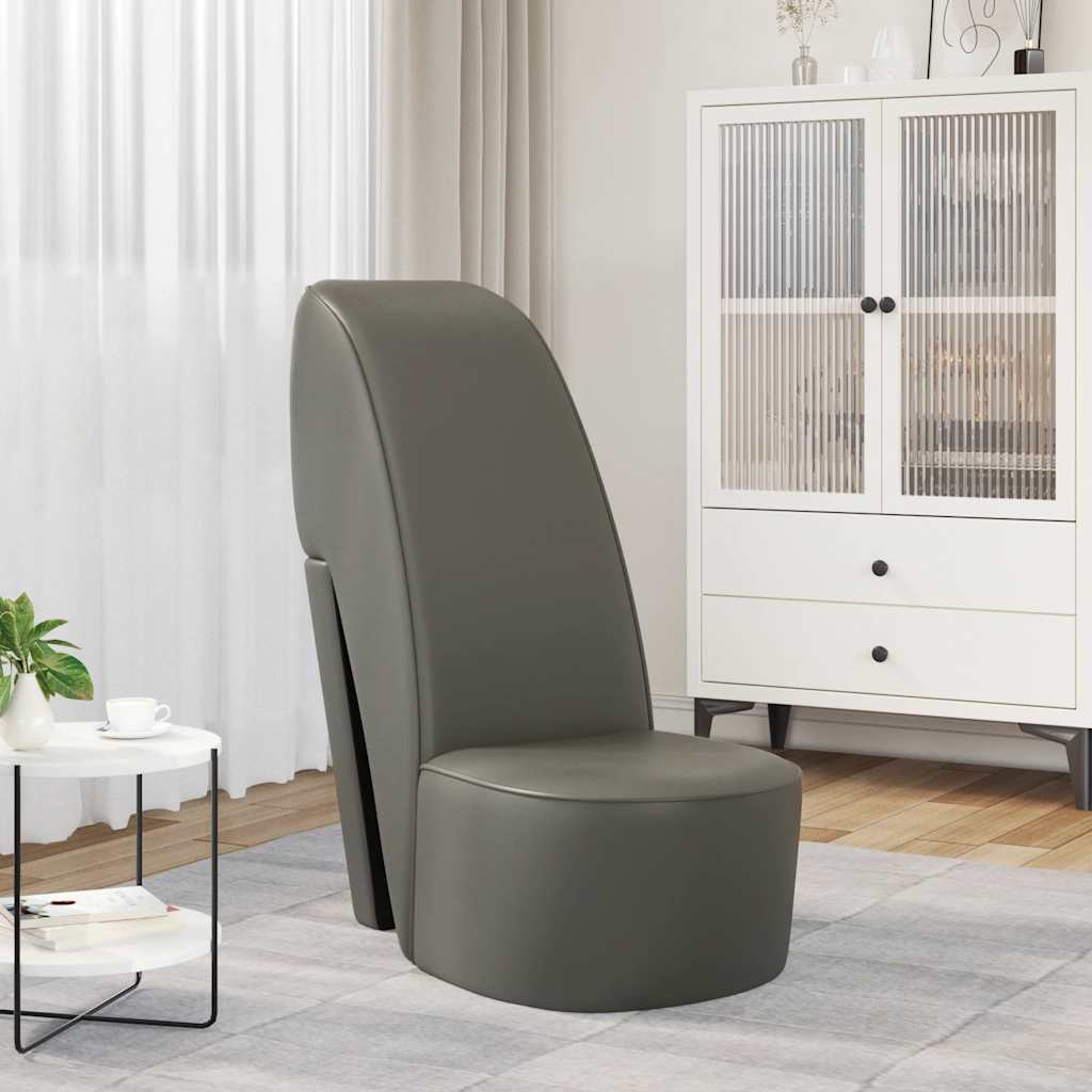 Chaise en forme de chaussure à talon haut Gris Similicuir - XIOS