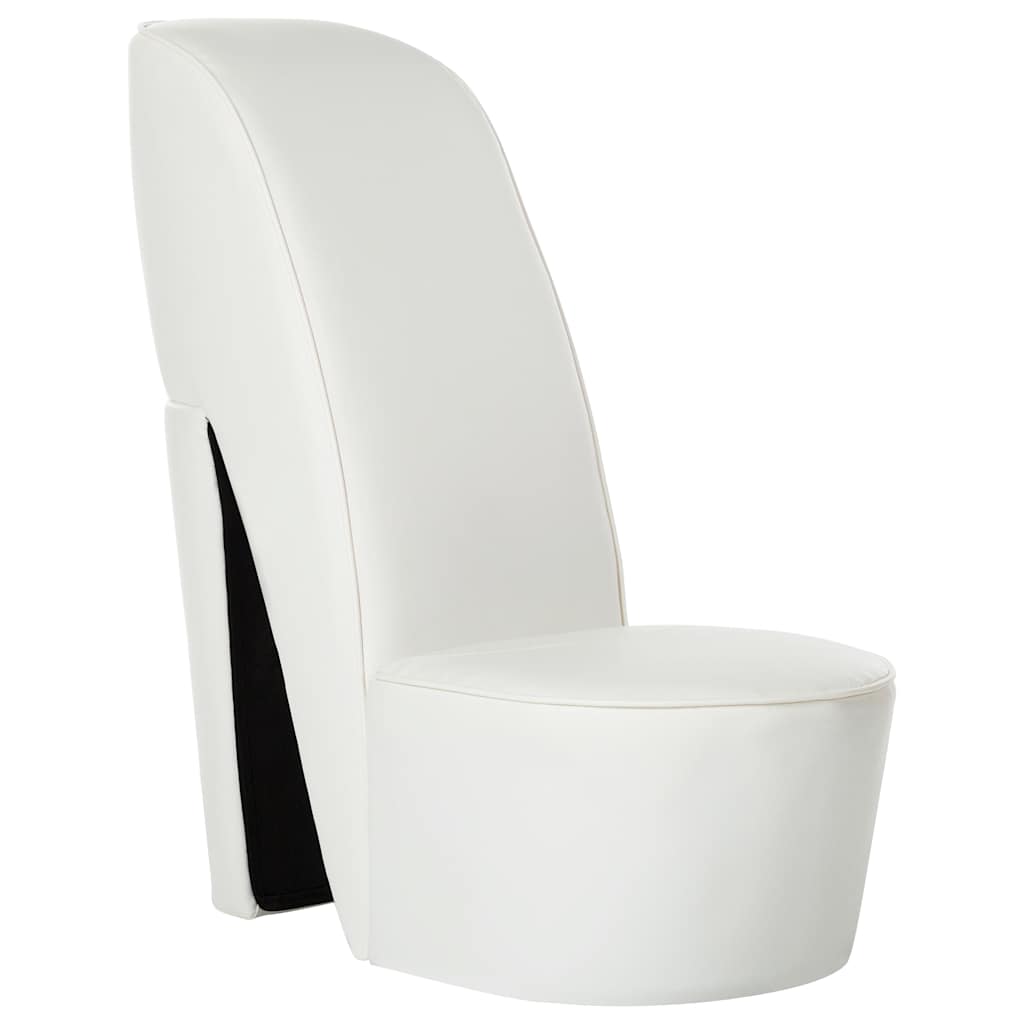 Chaise en forme de chaussure à talon haut Blanc Similicuir - XIOS