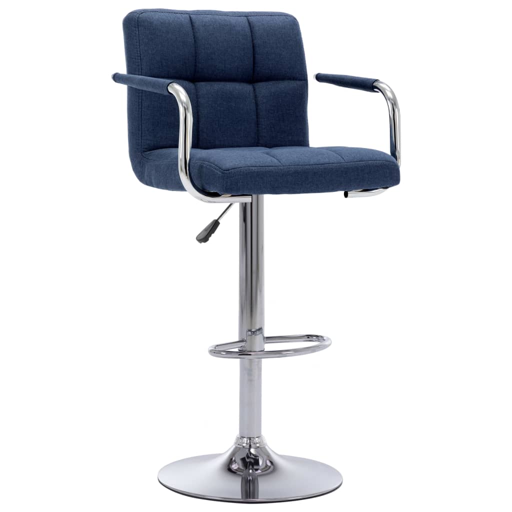 Chaises de bar lot de 2 bleu tissu - XIOS