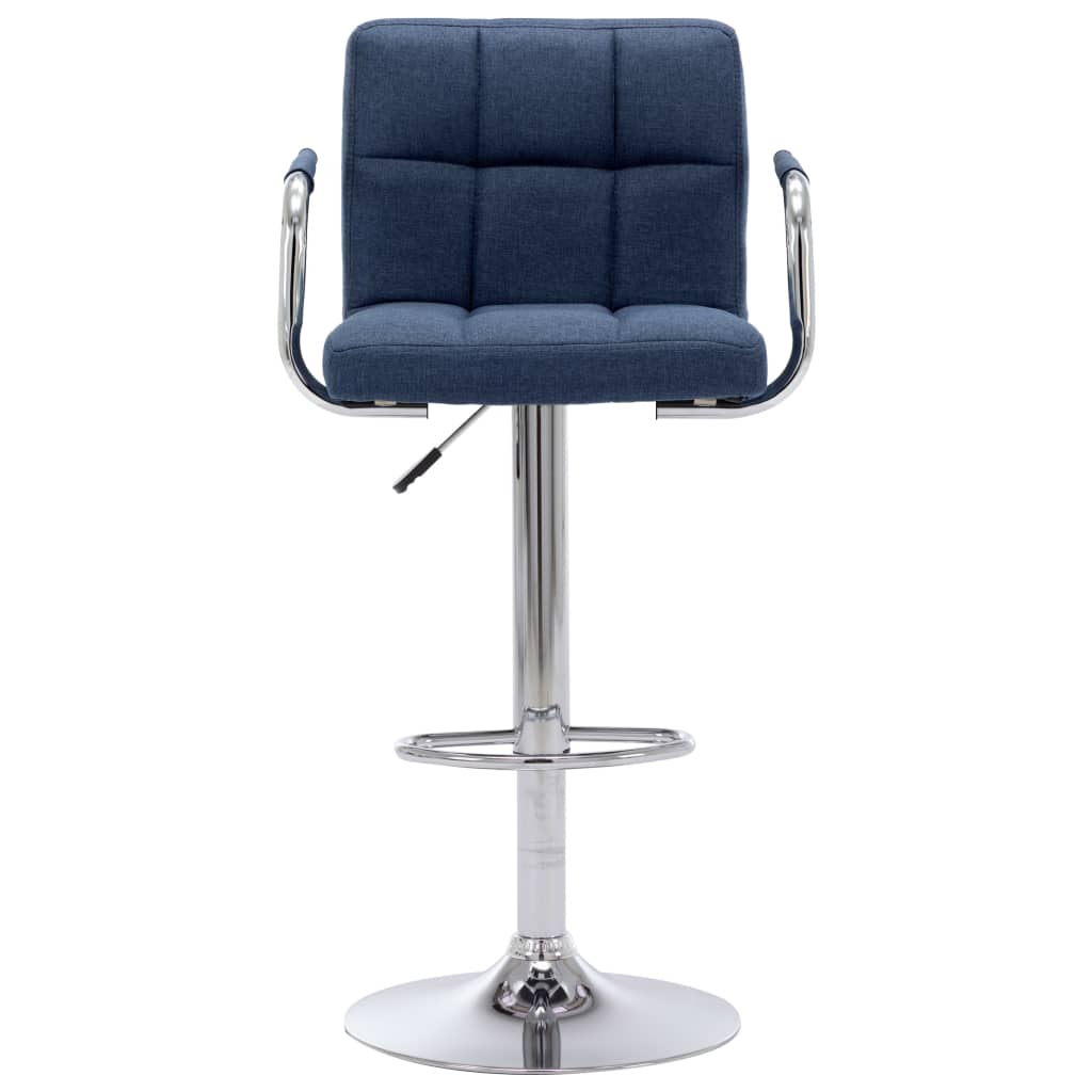 Chaises de bar lot de 2 bleu tissu - XIOS