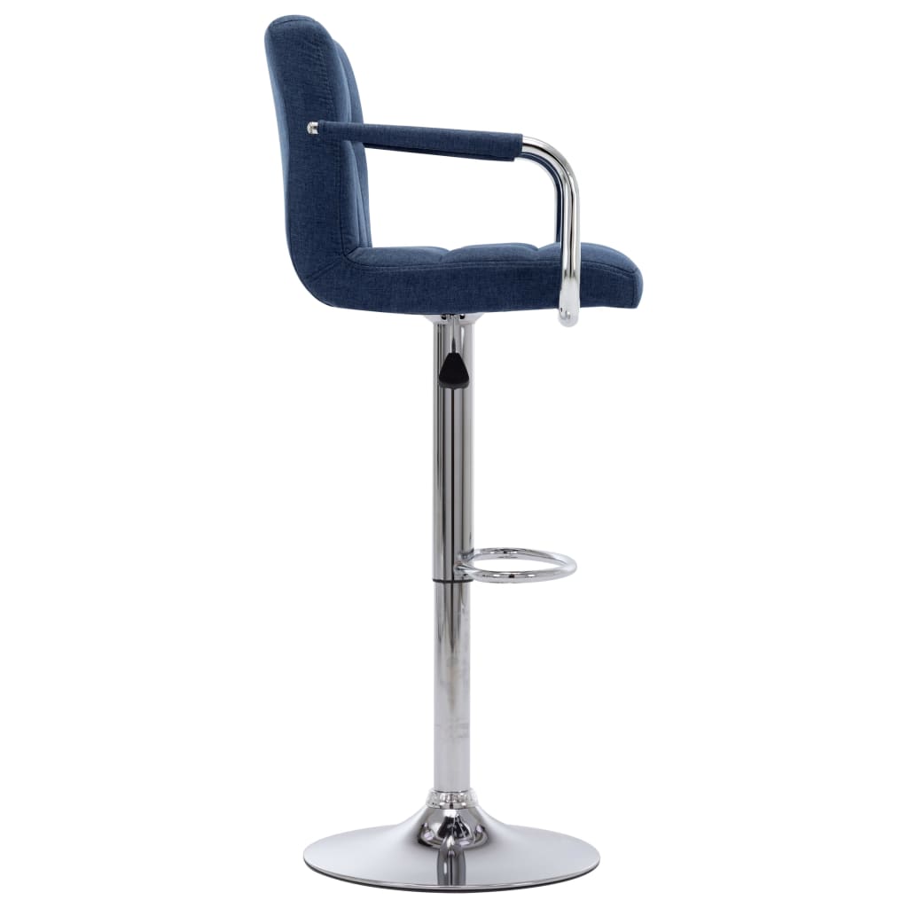 Chaises de bar lot de 2 bleu tissu - XIOS