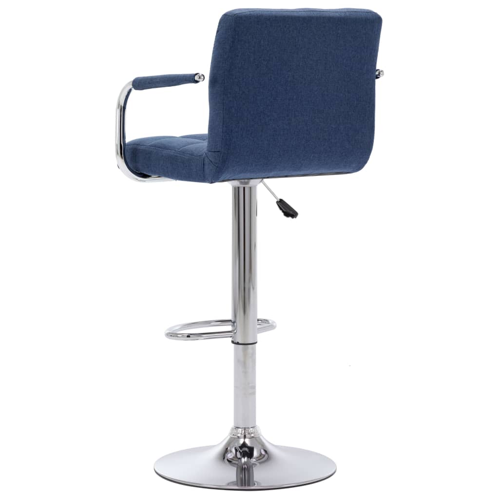 Chaises de bar lot de 2 bleu tissu - XIOS