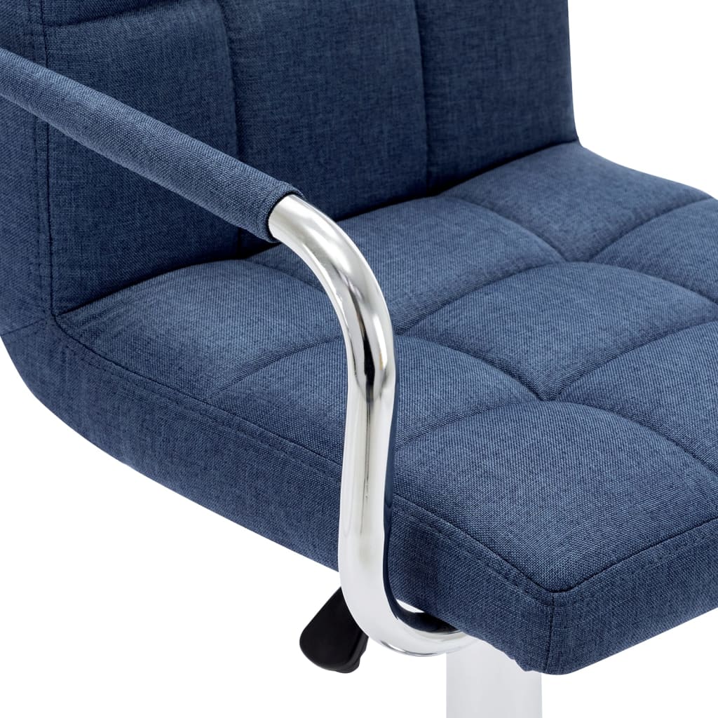 Chaises de bar lot de 2 bleu tissu - XIOS
