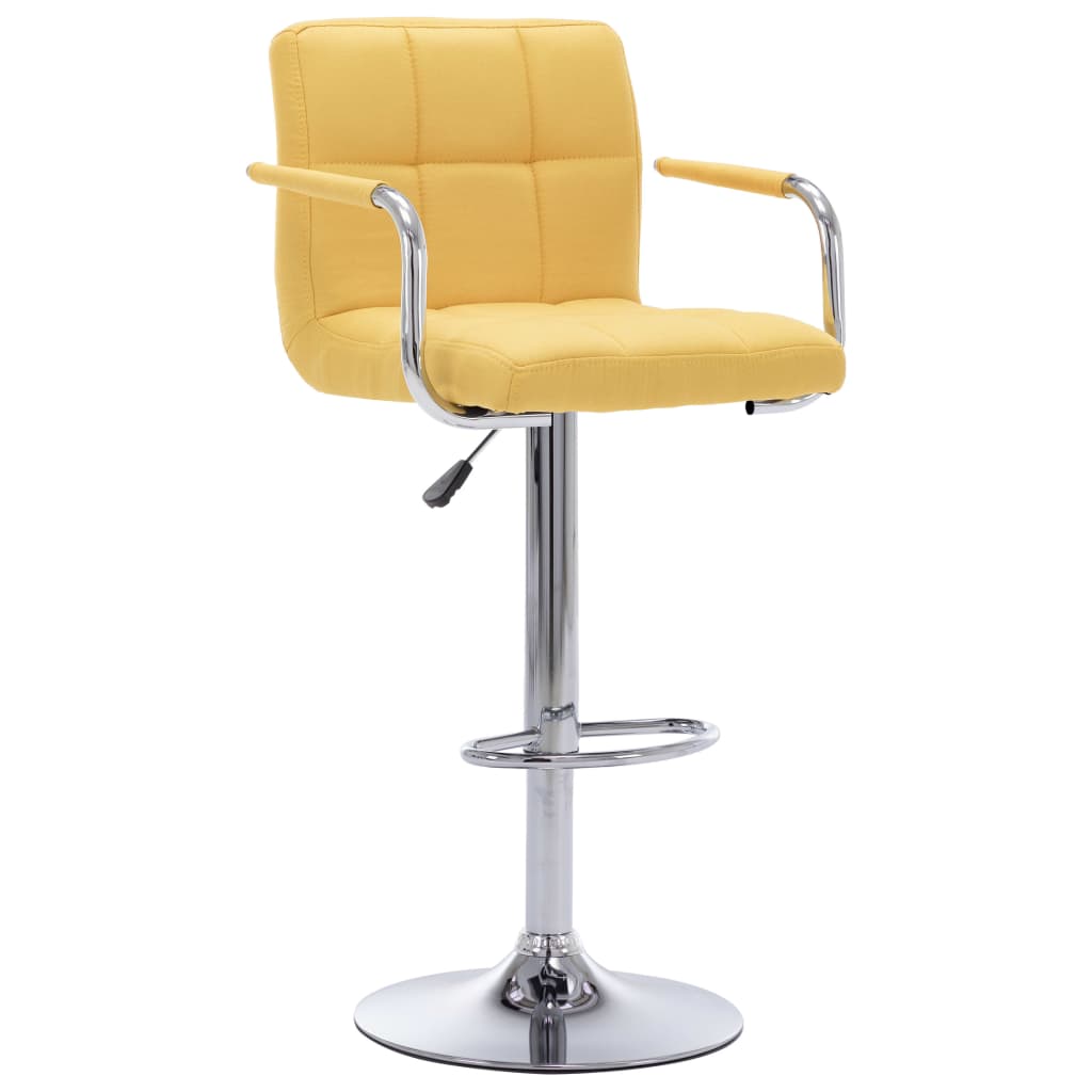 Chaises de bar lot de 2 jaune tissu - XIOS