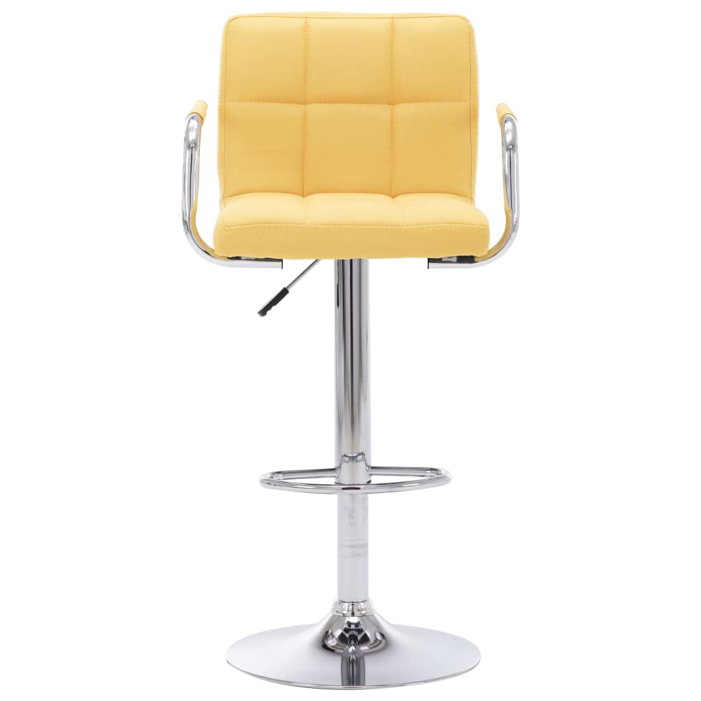 Chaises de bar lot de 2 jaune tissu - XIOS