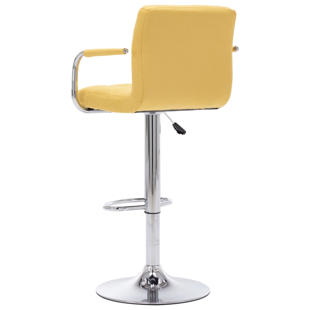 Chaises de bar lot de 2 jaune tissu - XIOS