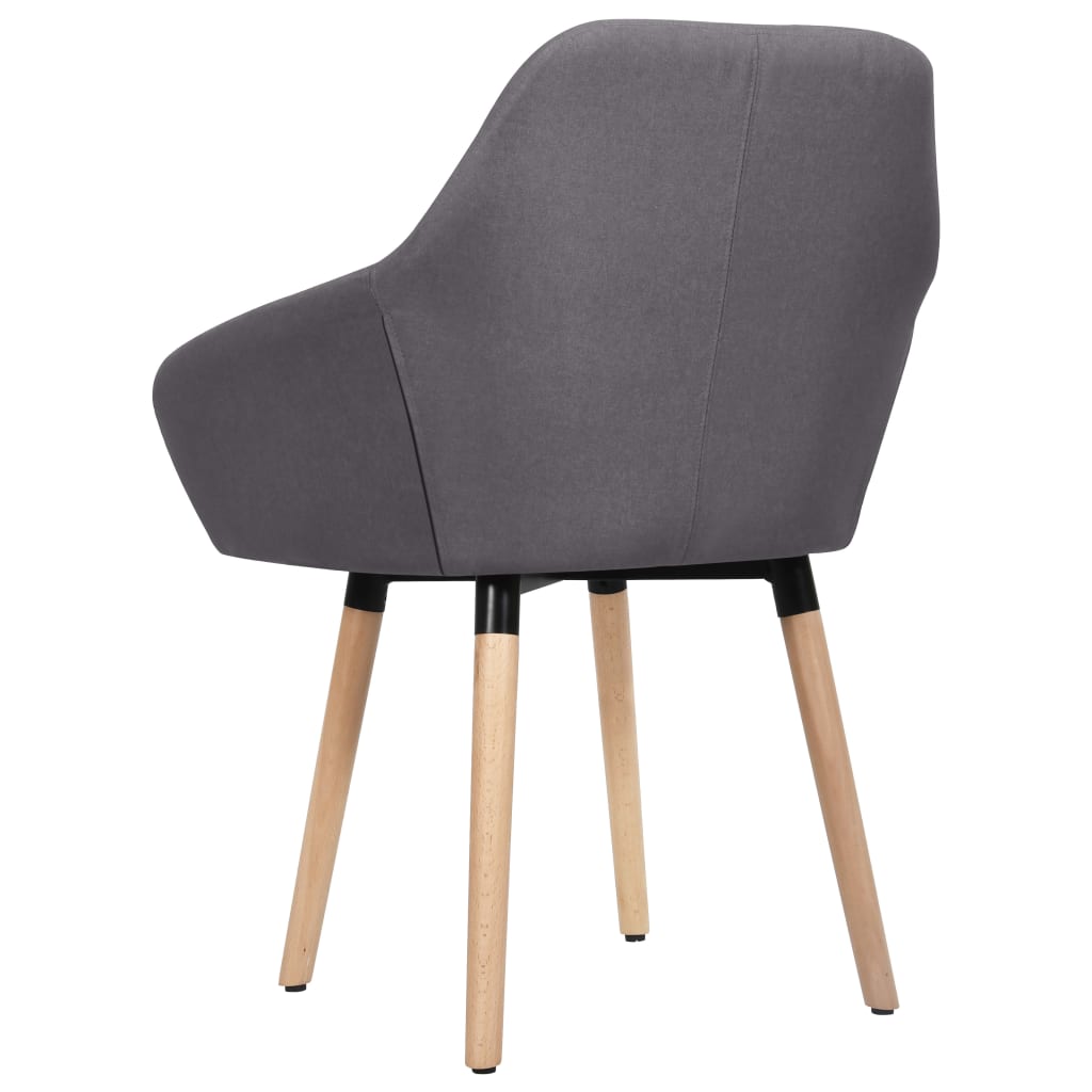 Chaises à manger lot de 2 gris foncé tissu - XIOS