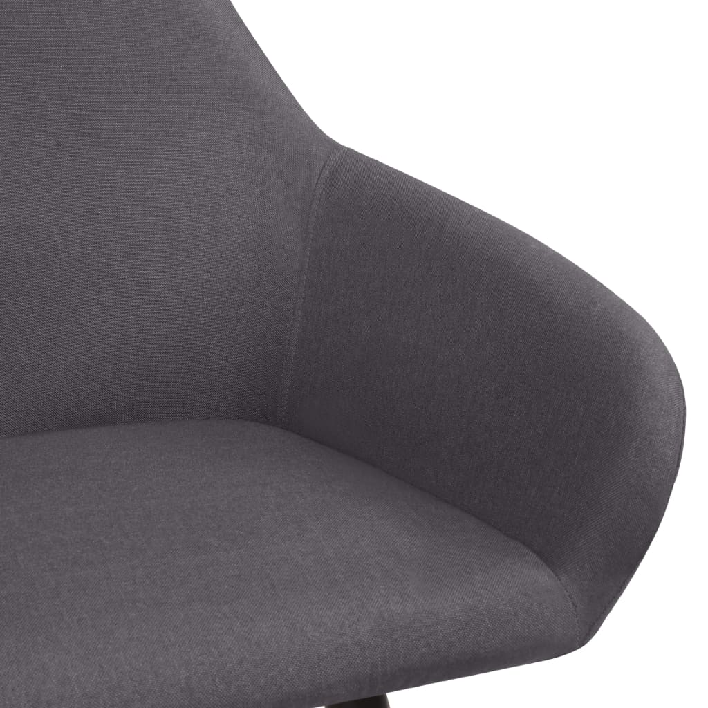 Chaises à manger lot de 2 gris foncé tissu - XIOS