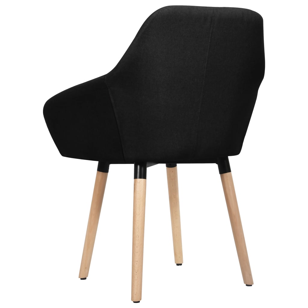 Chaises à manger lot de 2 noir tissu - XIOS