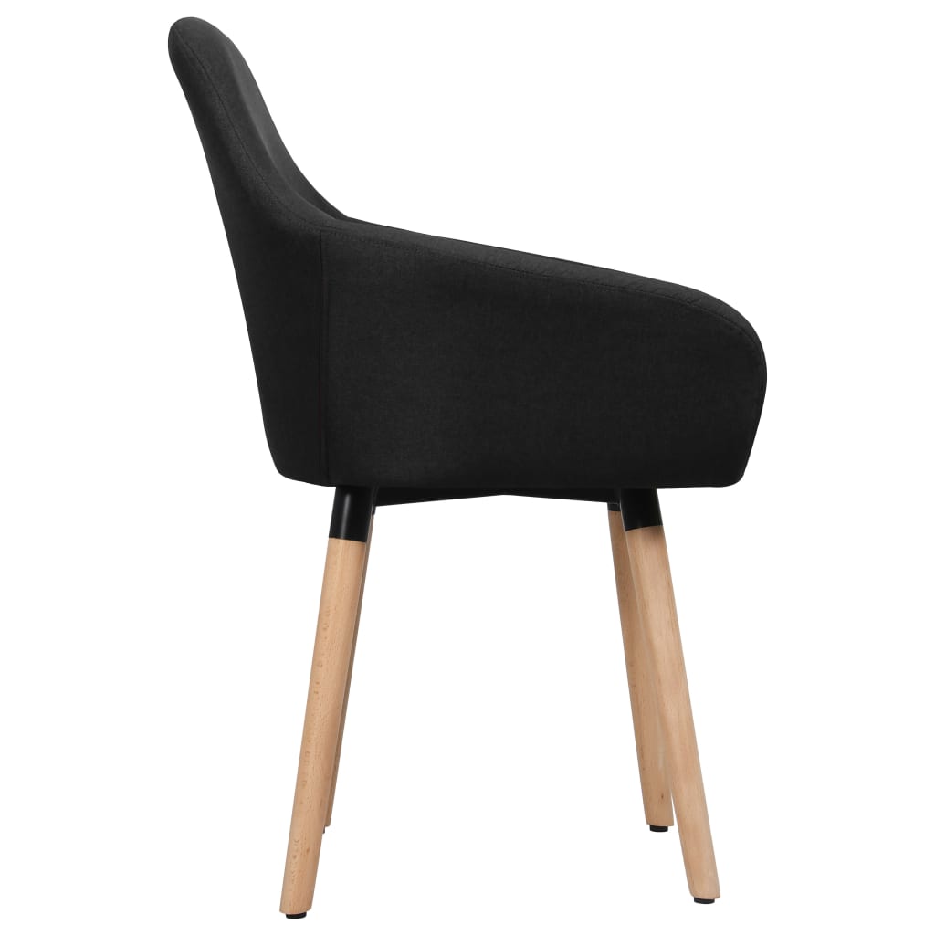 Chaises à manger lot de 2 noir tissu - XIOS