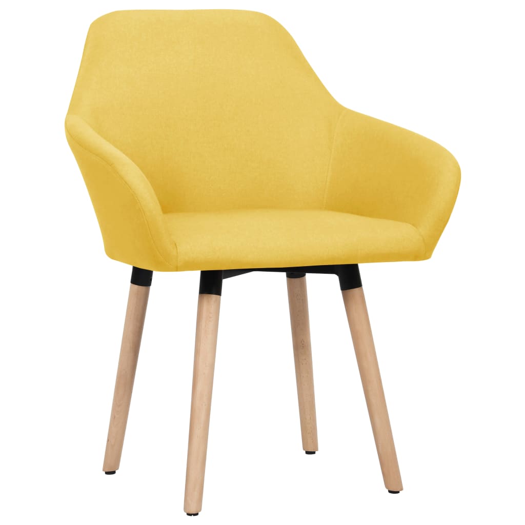 Chaises à manger lot de 2 jaune tissu - XIOS