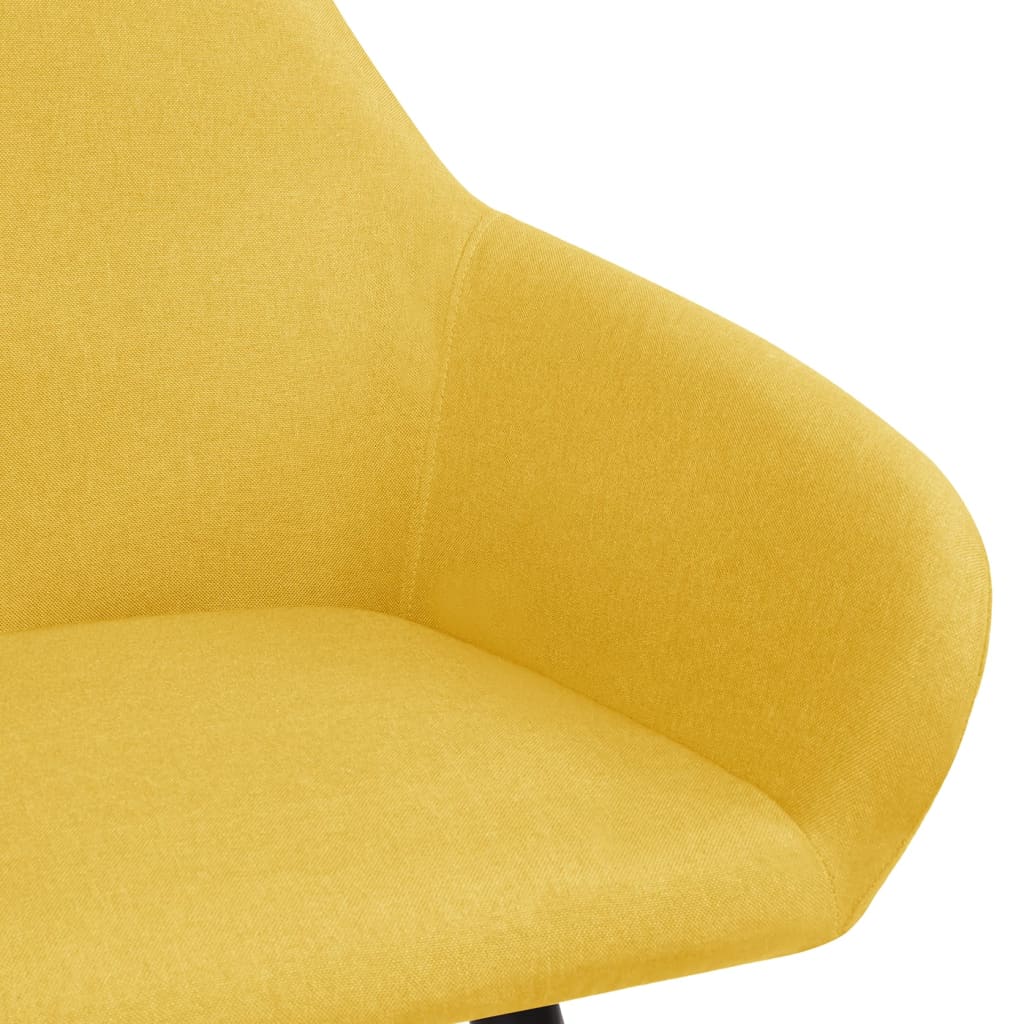 Chaises à manger lot de 2 jaune tissu - XIOS