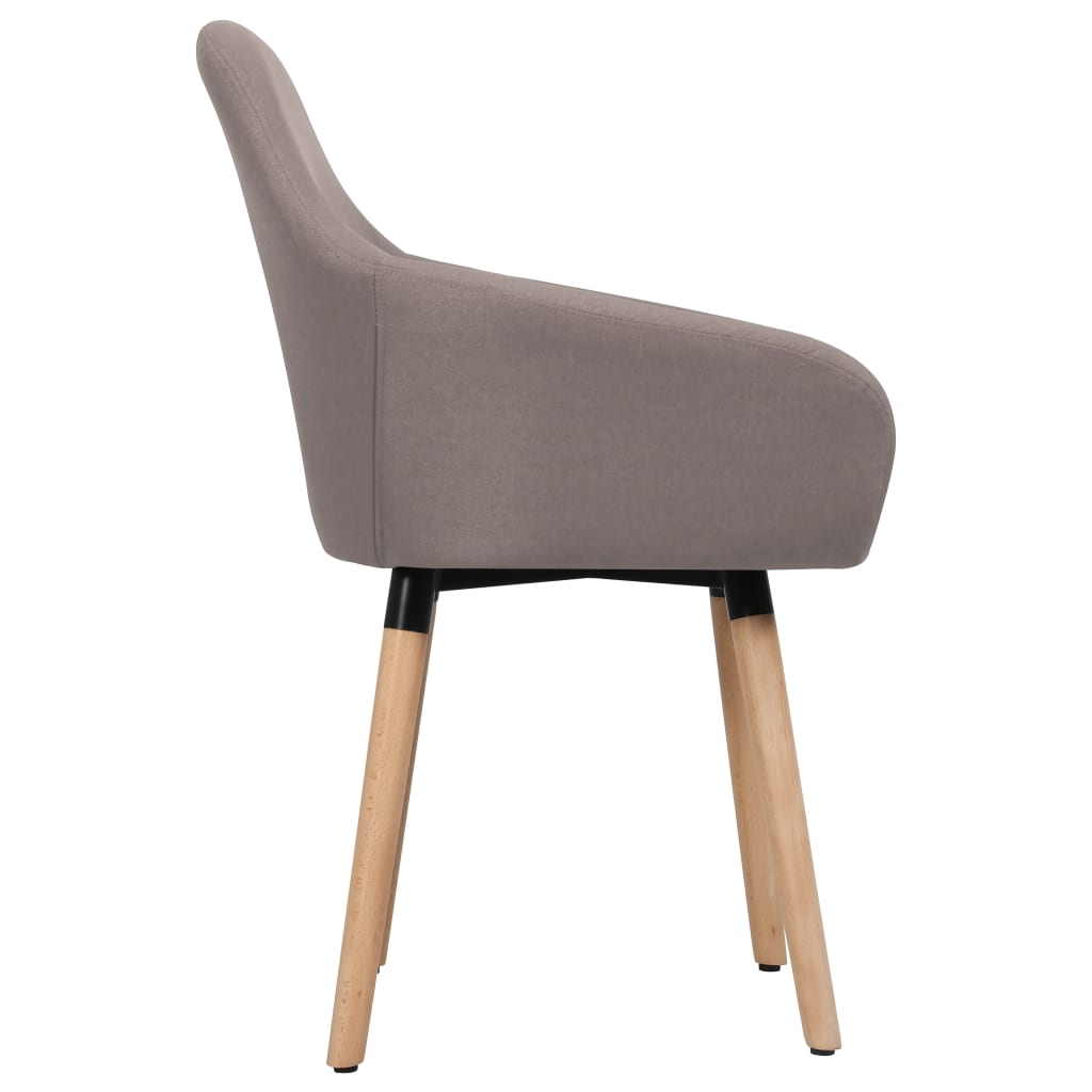 Chaises à manger lot de 2 taupe tissu - XIOS