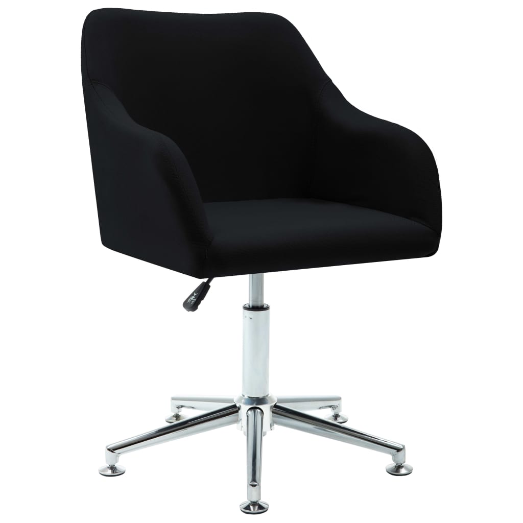 Chaise pivotante à manger noir tissu - XIOS