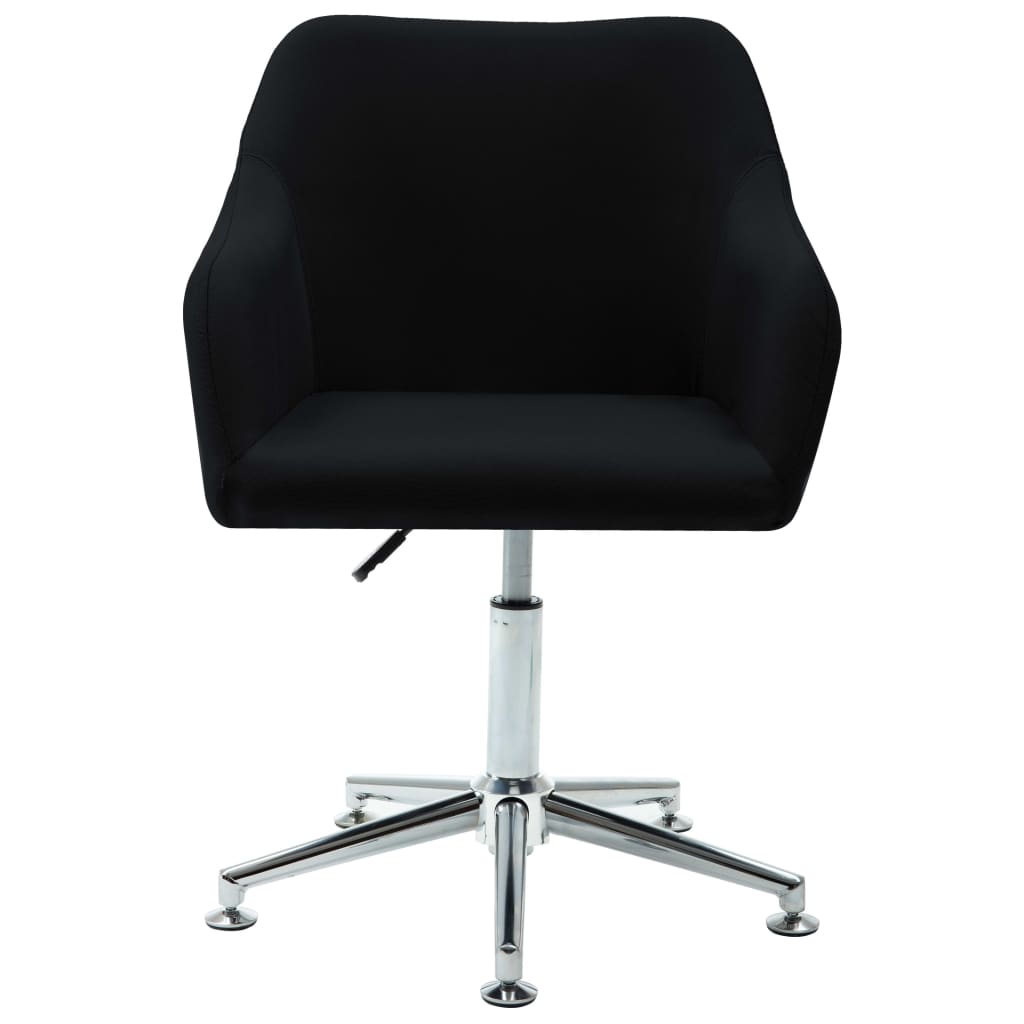 Chaise pivotante à manger noir tissu - XIOS