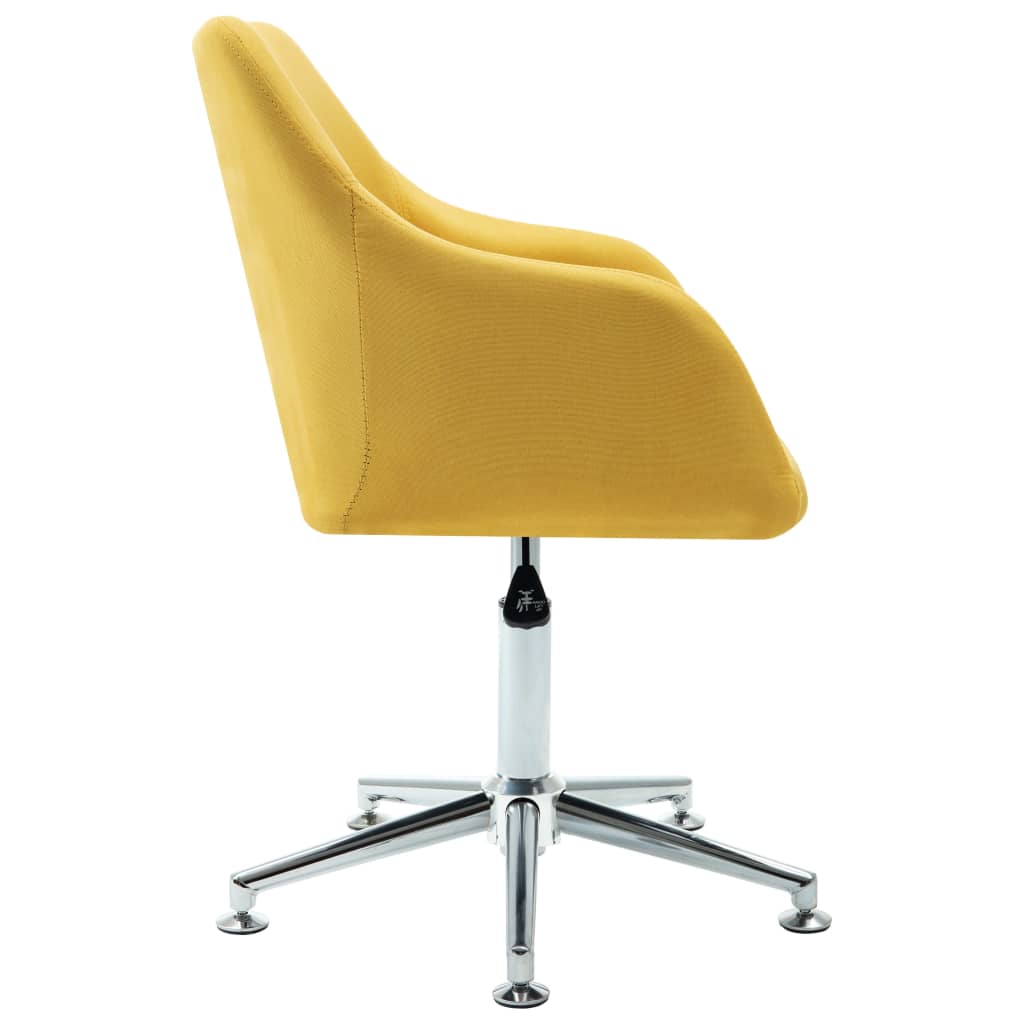 Chaise pivotante à manger jaune tissu - XIOS