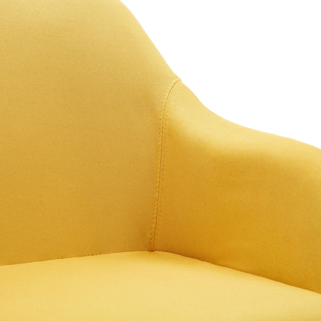 Chaise pivotante à manger jaune tissu - XIOS