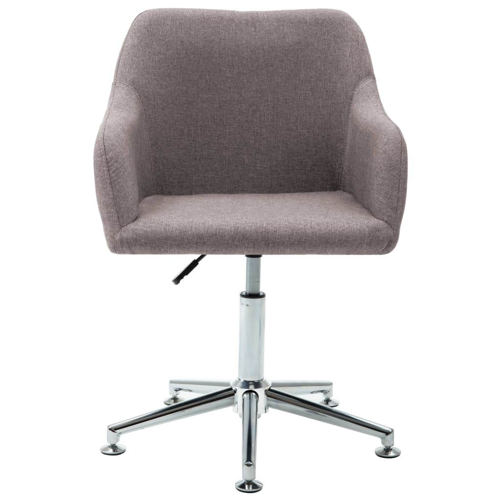 Chaise pivotante à manger taupe tissu - XIOS