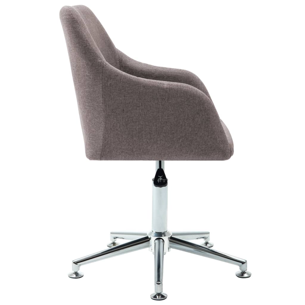 Chaise pivotante à manger taupe tissu - XIOS