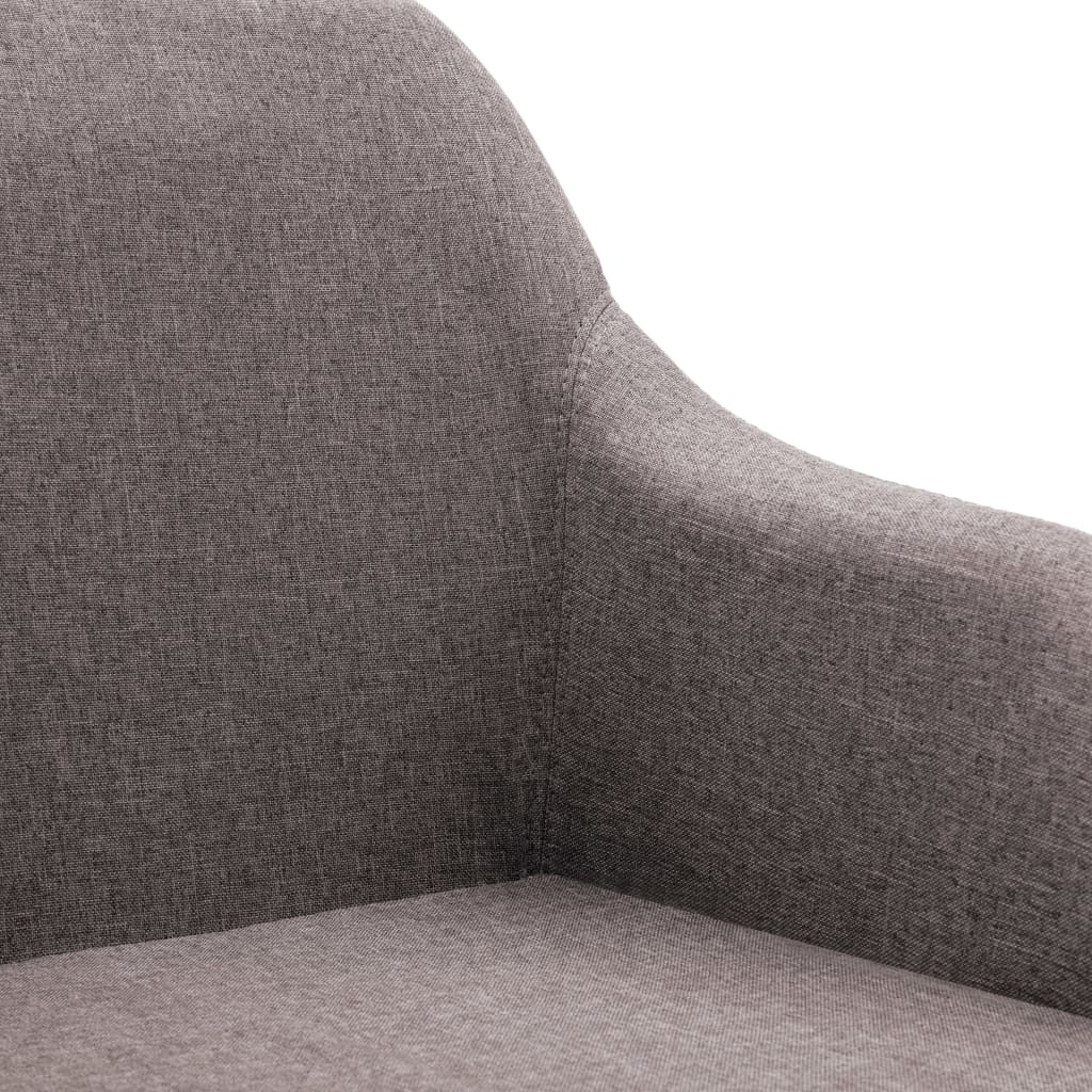 Chaise pivotante à manger taupe tissu - XIOS