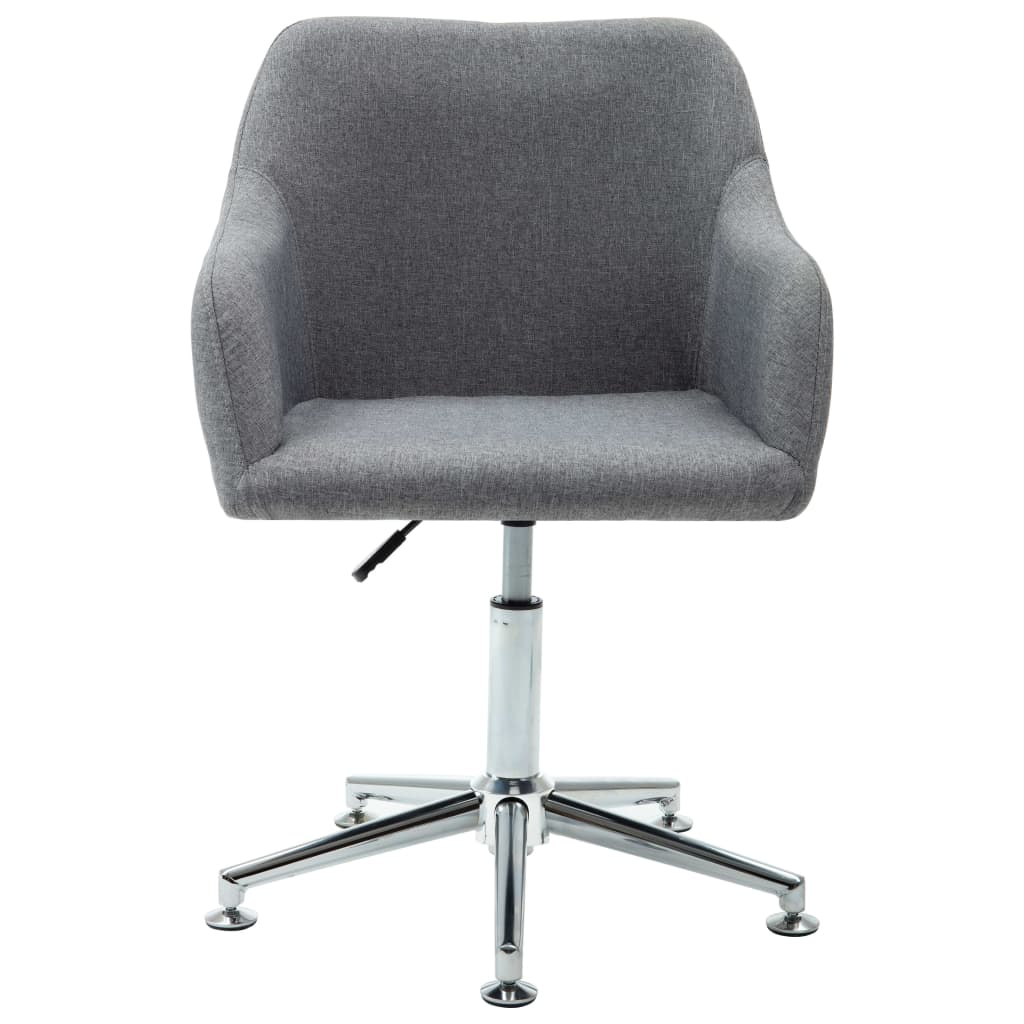 Chaises pivotantes à manger lot de 2 gris clair tissu - XIOS