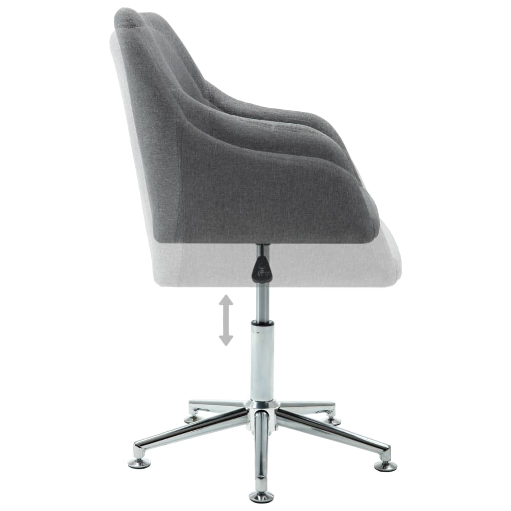 Chaises pivotantes à manger lot de 2 gris clair tissu - XIOS
