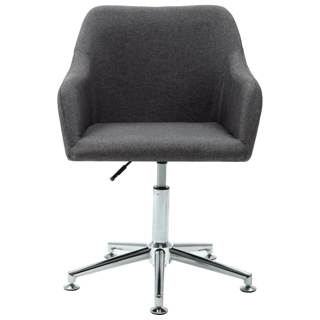 Chaises pivotantes à manger lot de 2 gris foncé tissu - XIOS