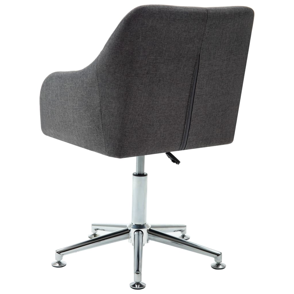 Chaises pivotantes à manger lot de 2 gris foncé tissu - XIOS