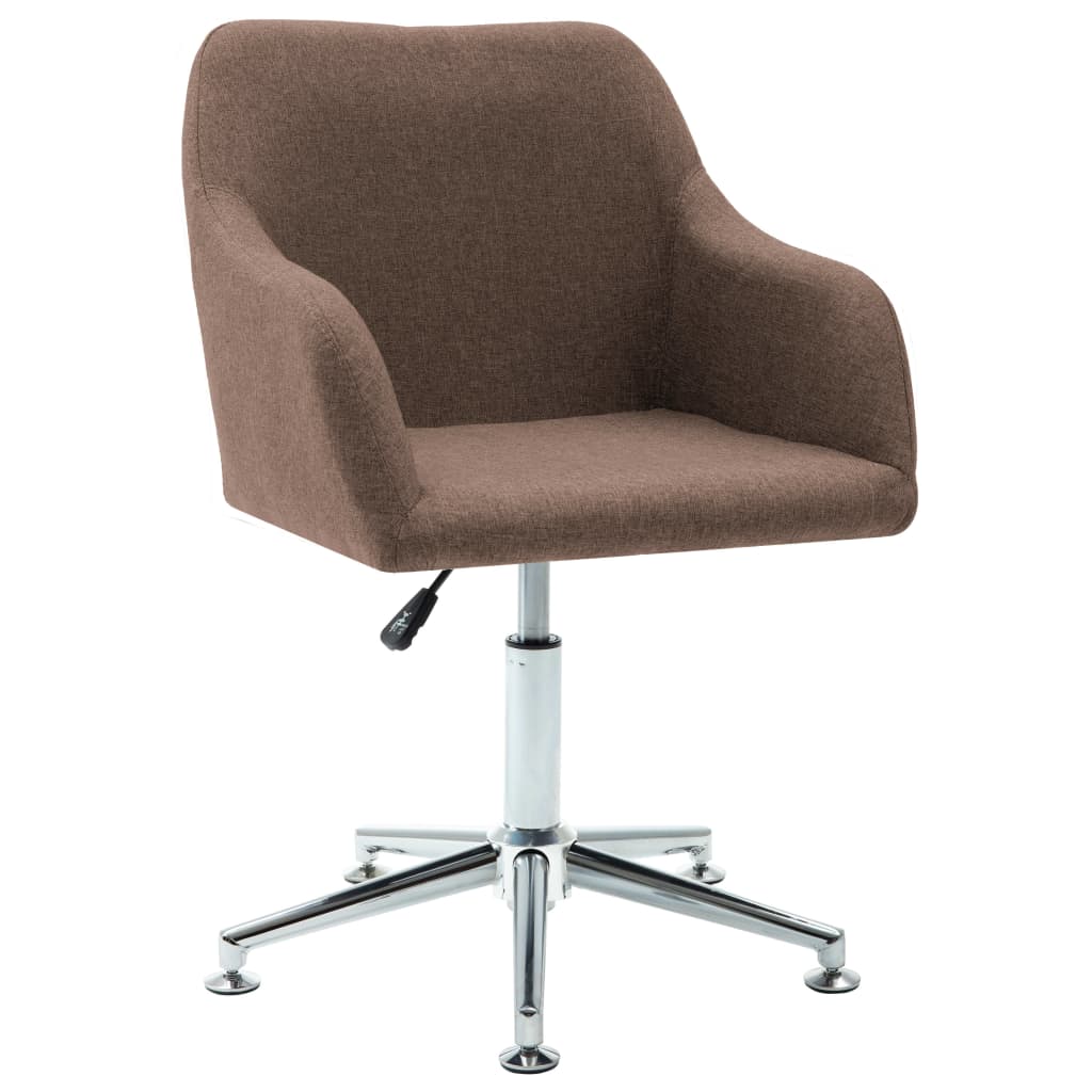 Chaises pivotantes à manger lot de 2 marron tissu - XIOS