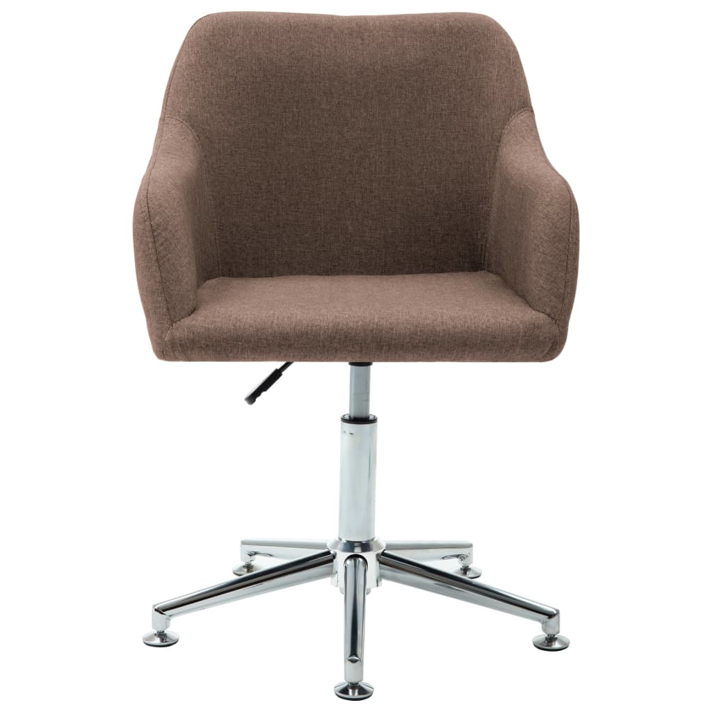 Chaises pivotantes à manger lot de 2 marron tissu - XIOS