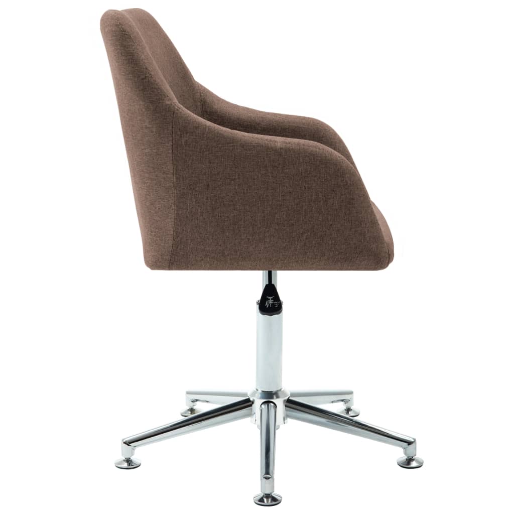 Chaises pivotantes à manger lot de 2 marron tissu - XIOS